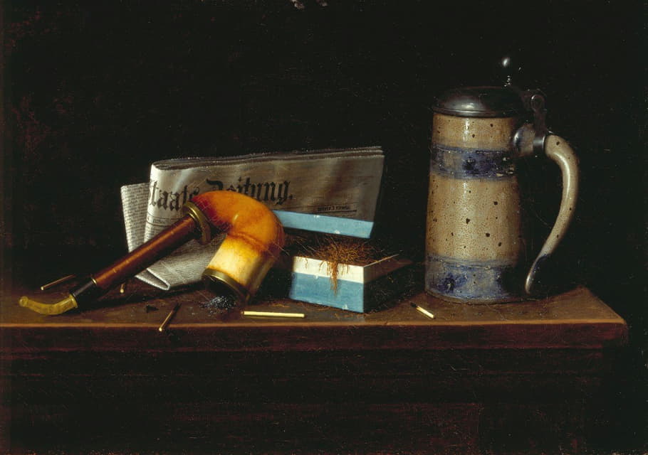 William Michael Harnett - With the Staats Zeitung