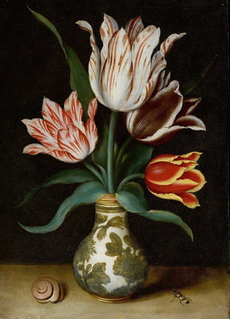 Ambrosius Bosschaert the Elder - Still Life Of Four Tulips In A Wan-Li Porcelain Vase