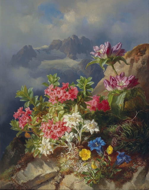 Andreas Lach - Still Life With Alpine Flowers