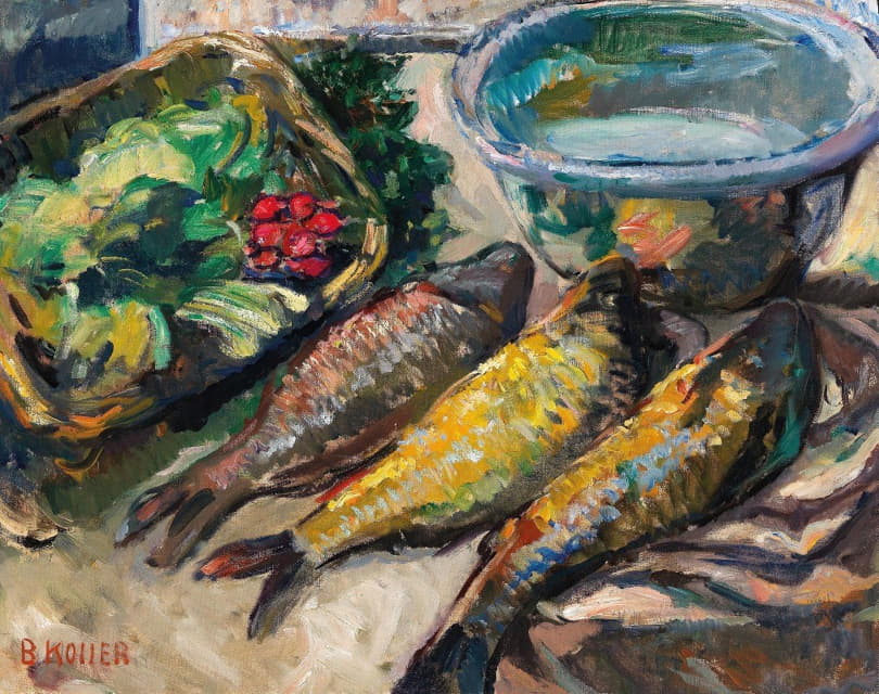Broncia Koller-Pinell - Still Life With Three Fish