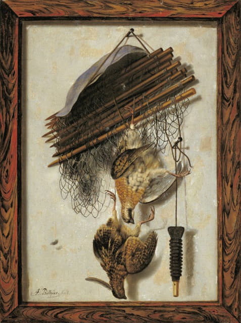 Jacob Biltius - Dead Wildfowl And A Huntsman’s Net. Trompe L’oeil