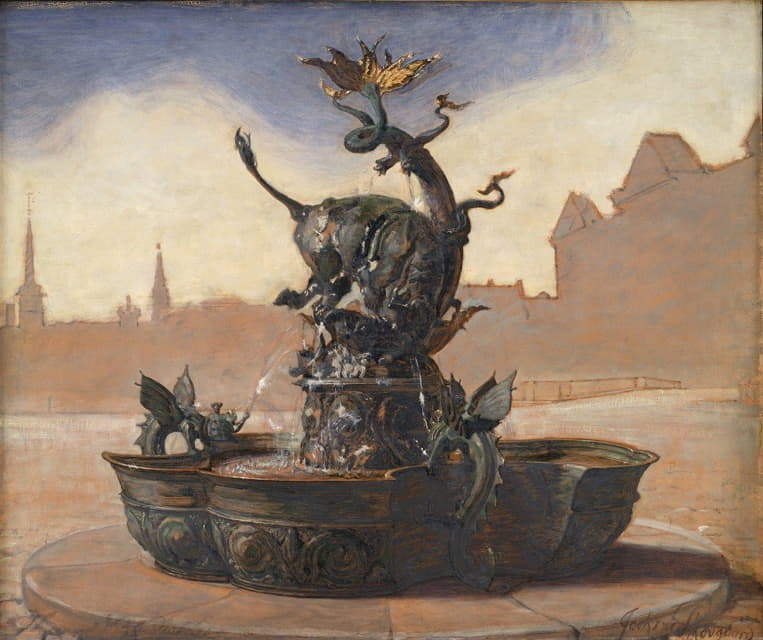 Joakim Skovgaard - Sketch For Dragespringvandet (The Dragon Fountain)