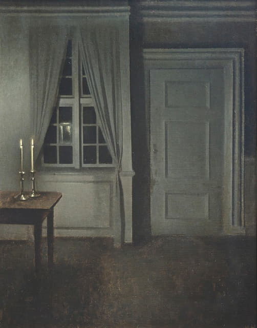 Vilhelm Hammershøi - Interior With Two Candles