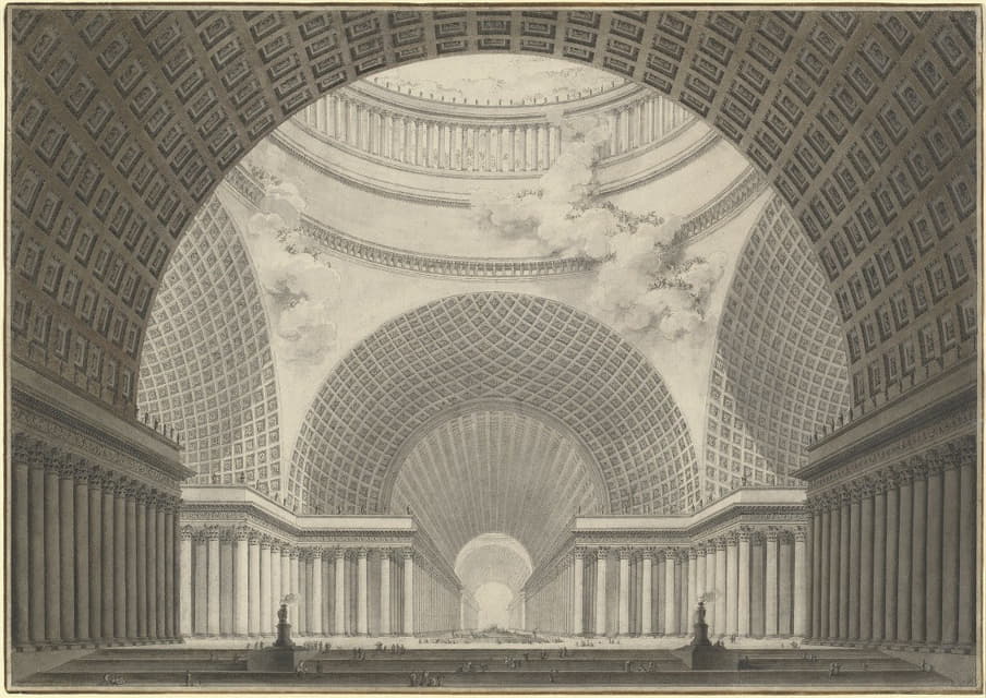 Etienne-Louis Boullée - Perspective View of the Interior of a Metropolitan Church