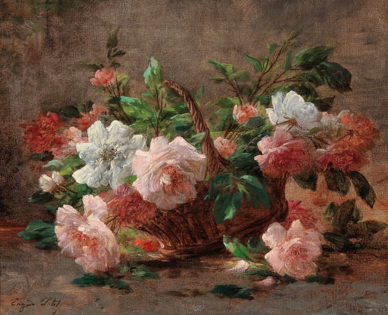 Eugene Petit - A Basket with Roses
