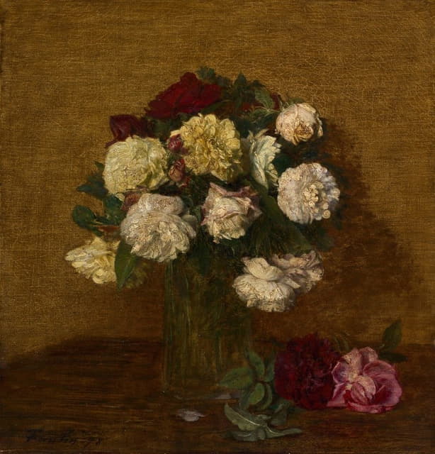 Henri Fantin-Latour - Roses In A Vase
