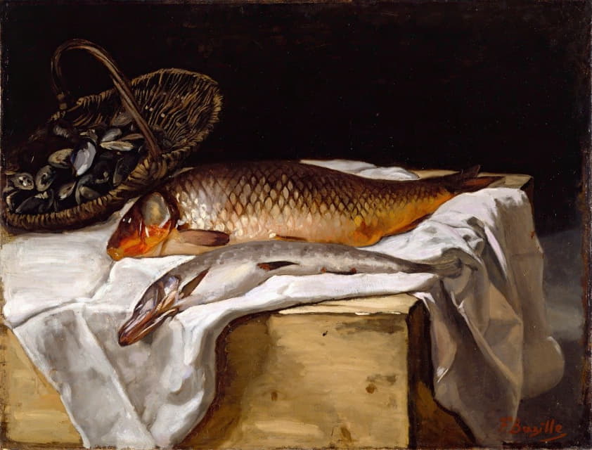 Frédéric Bazille - Still Life with Fish