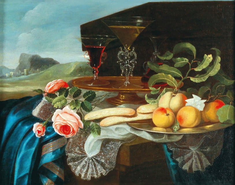 Maximilian Pfeiler - Still life of flowers and fruit
