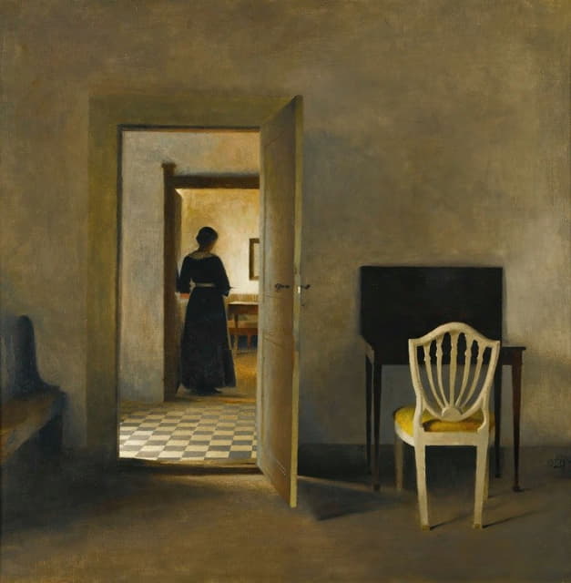 Peter Ilsted - Interior With White Chair