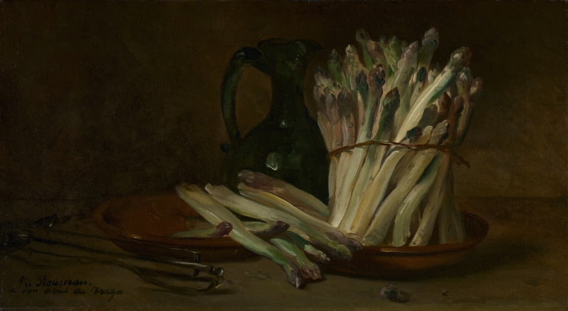Philippe Rousseau - Still Life with Asparagus