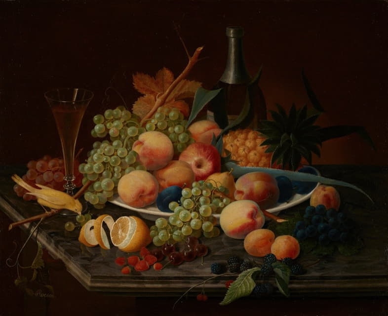Severin Roesen - Still Life with Fruit