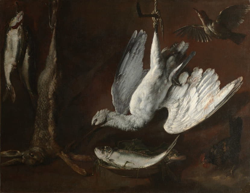 Anonymous - Hare, Spoonbill, and Fish