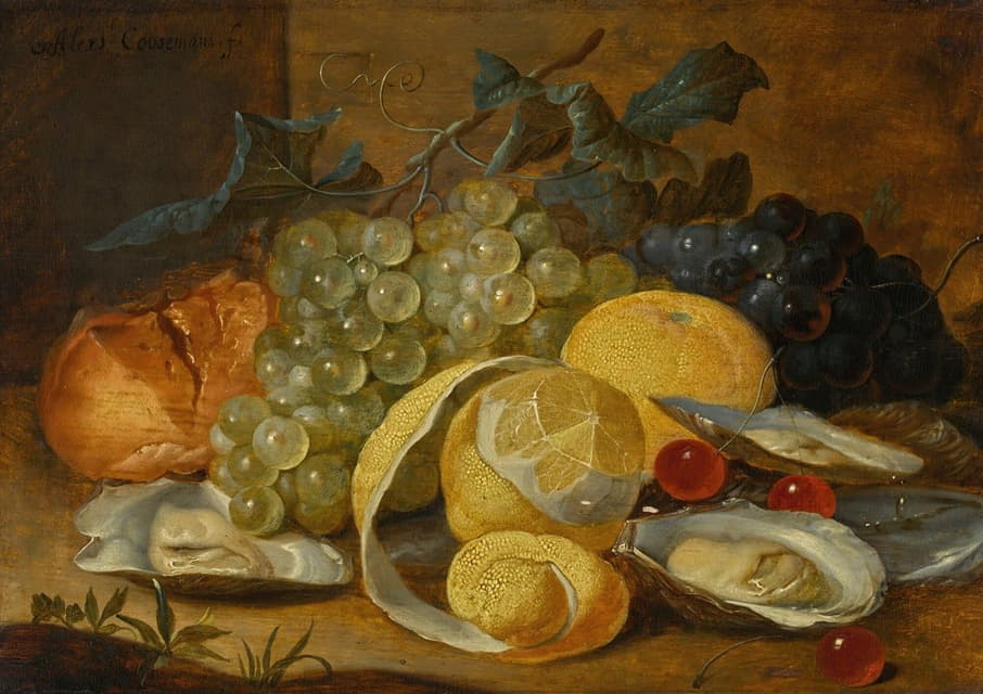 Alexander Coosemans - Still life with lemons, oysters and cherries