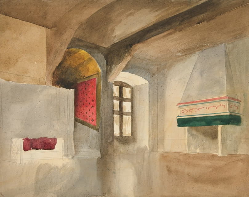 Edwin Austin Abbey - Study of an interior