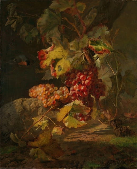 Frants Diderik Bøe - Still Life with Grapes