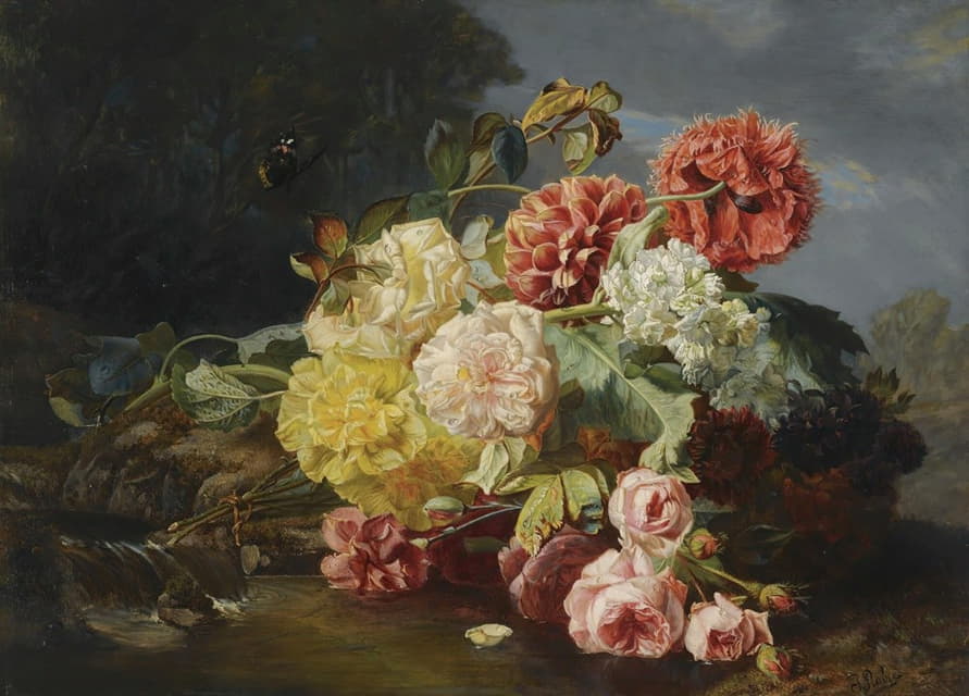 Jean-Baptiste Robie - Flower still life