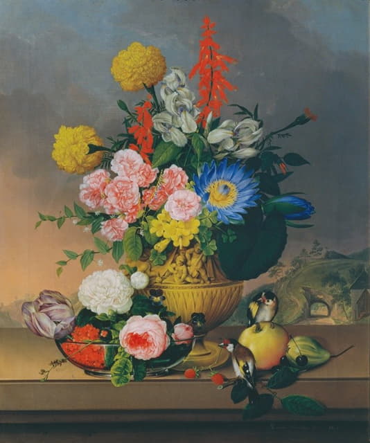 Johann Knapp - Stillleben mit Blumenstrauß
