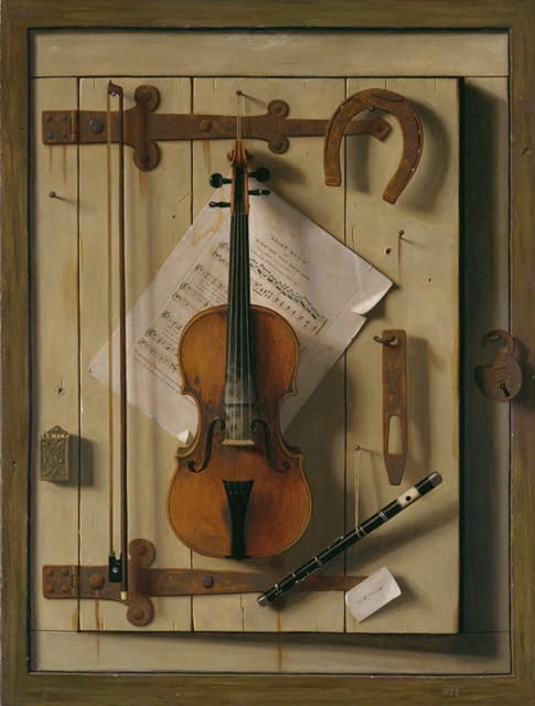 静物画小提琴与音乐