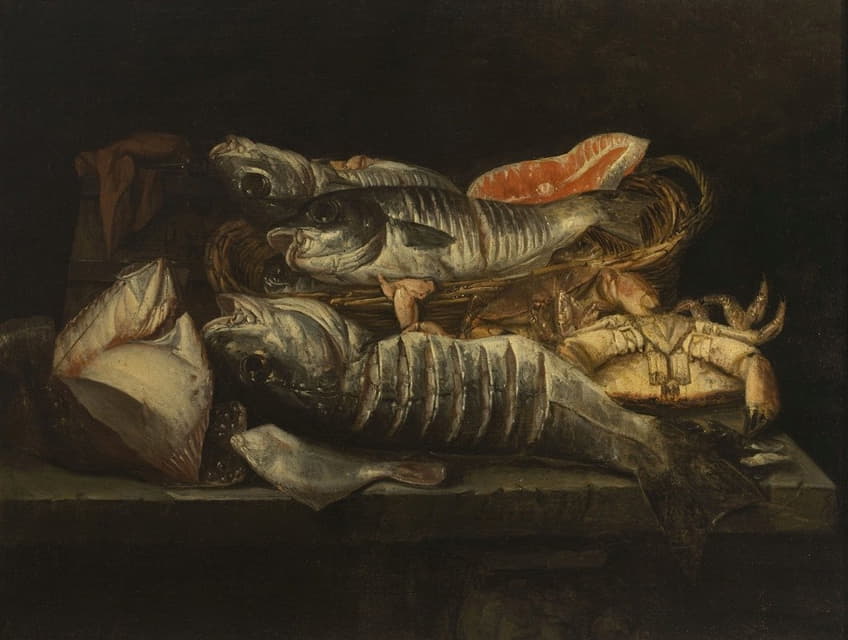 Abraham van Beijeren - Still Life with Fish and Crustaceans on a Table