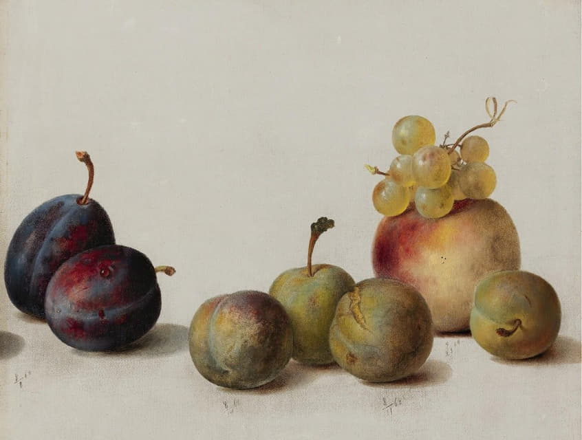 李子、桃子和葡萄