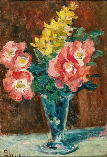 Maximilien Luce - Vase With Flowers