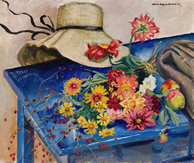 Nina Aleksandrowicz - Hat with flowers
