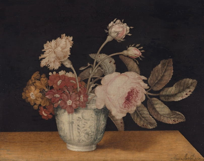 Alexander Marshal - Flowers in a Delft Jar