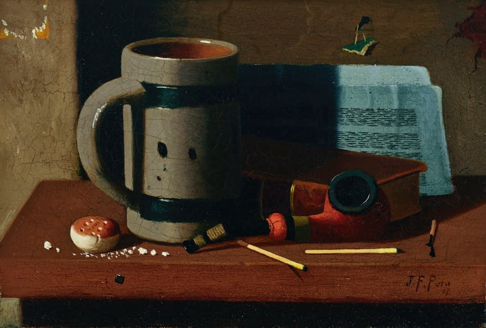 John Frederick Peto - Tankard, Pipe, Matches and Biscuit