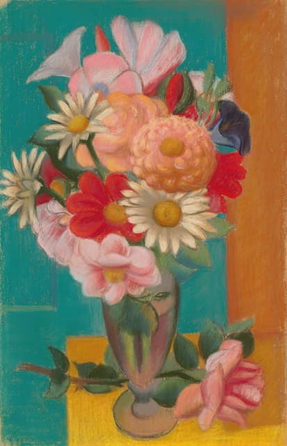 Mark Gertler - Flowers in a Vase