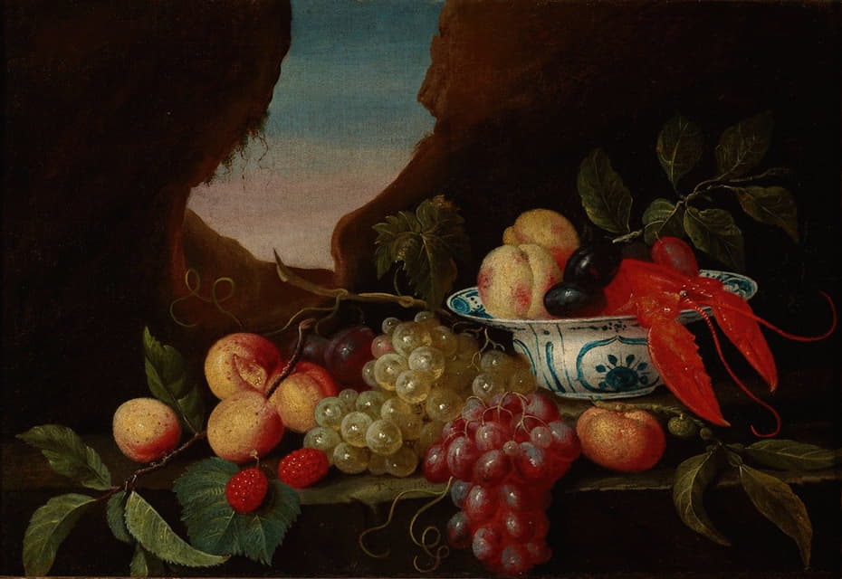 Theodor Smits - Still Life with Fruits and a Lobster