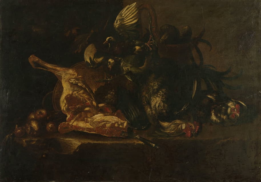Christoffel Puytlinck - Still life with meat and dead birds