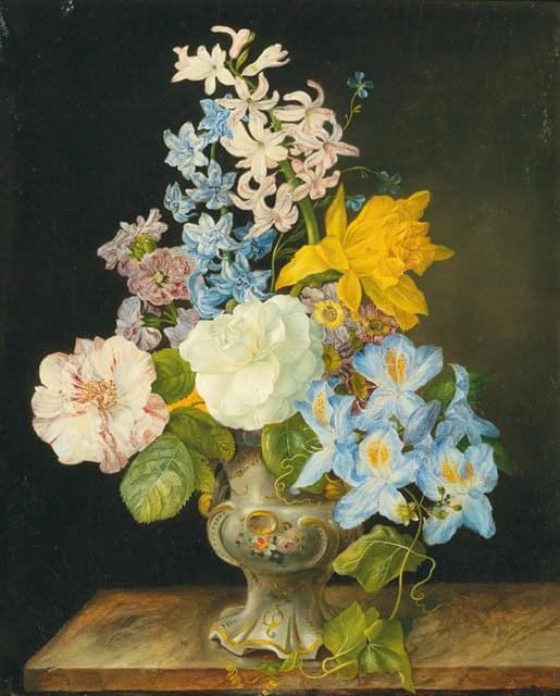 Franz Xaver Petter - Blumenstrauß in einer Porzellanvase