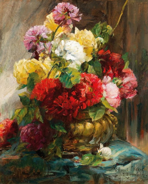 Georges Jeannin - Flower Piece in Vase