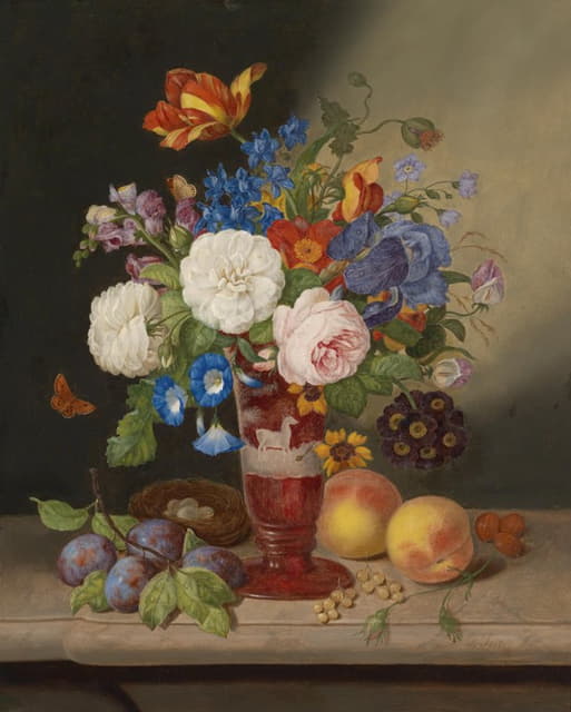 Johann Georg Seitz - Blumenstrauß in einer Vase