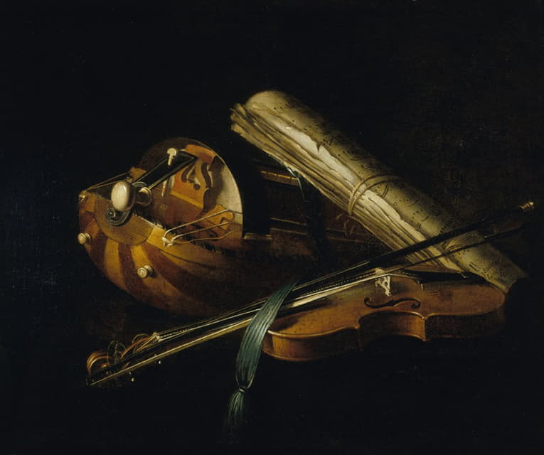Nicolas-Henri Jeaurat de Bertry - Nature morte aux instruments de musique