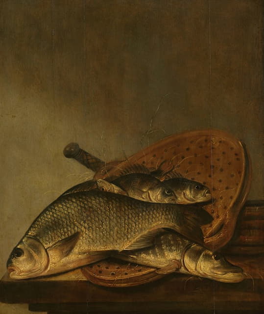 Pieter de Putter - Still life with fish