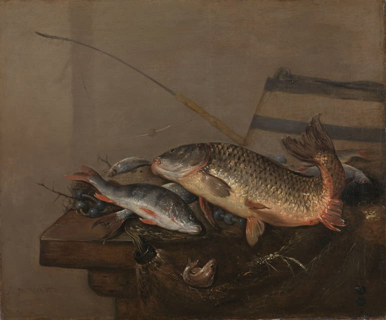 Pieter van Noort - Still life with fish