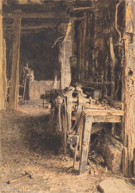 William Henry Hunt - Barn Interior