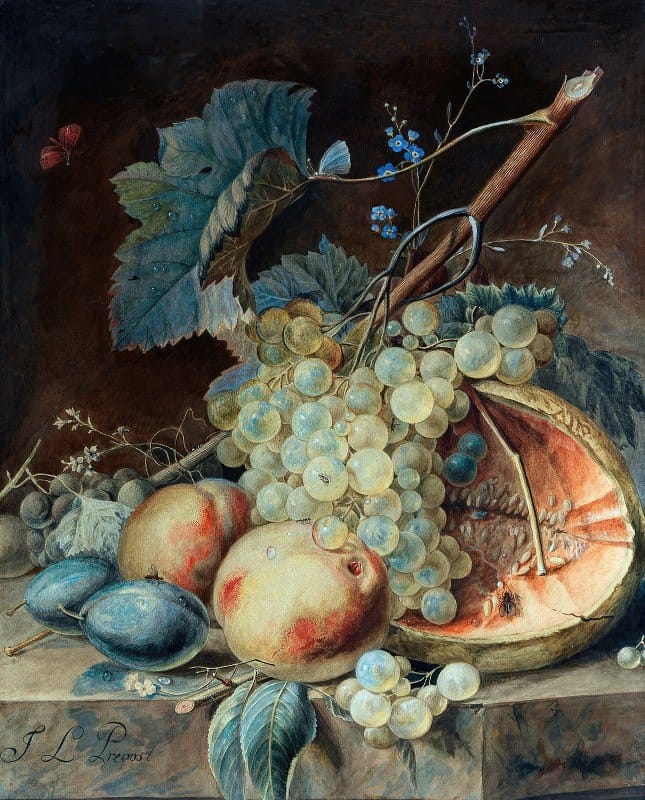 Jean Louis Prévost d.y. - Still Life with Fruit