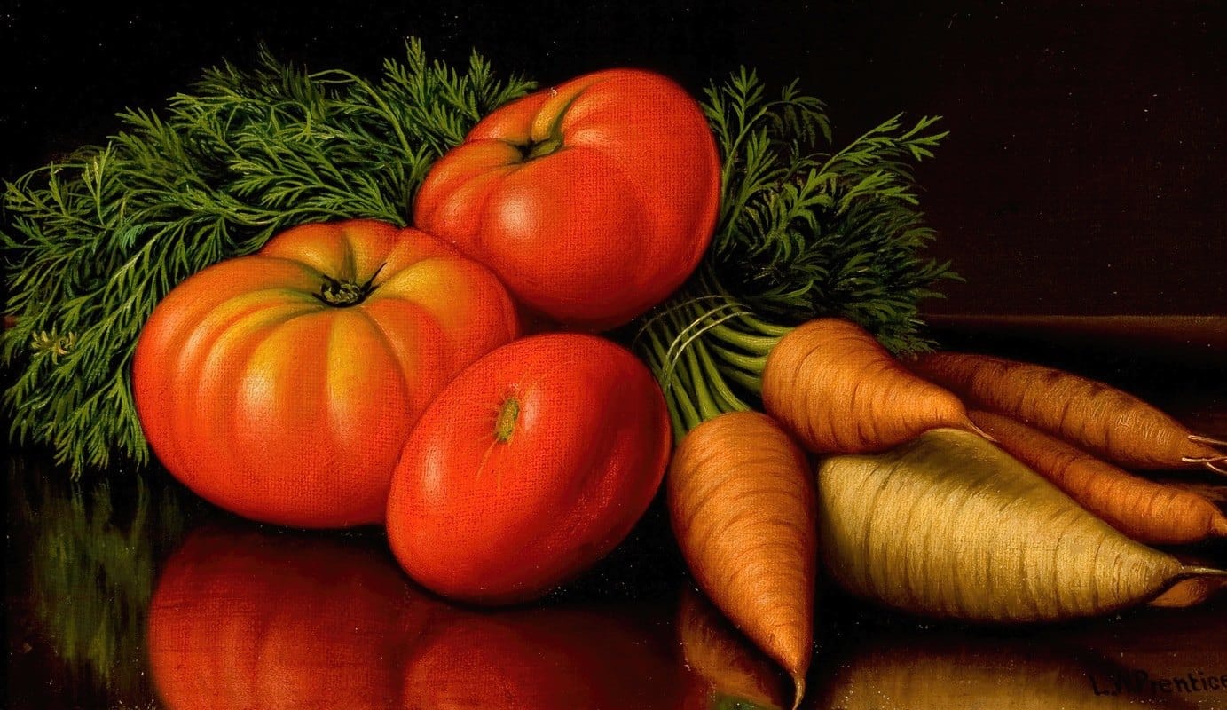 Levi Wells Prentice - Still Life with Tomatoes and Carrots