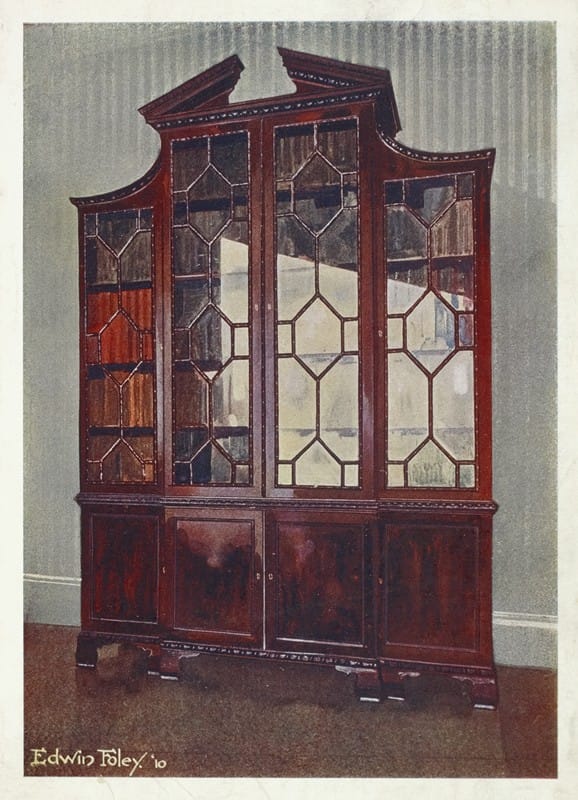 Edwin Foley - Carved Chippendale library bookcase