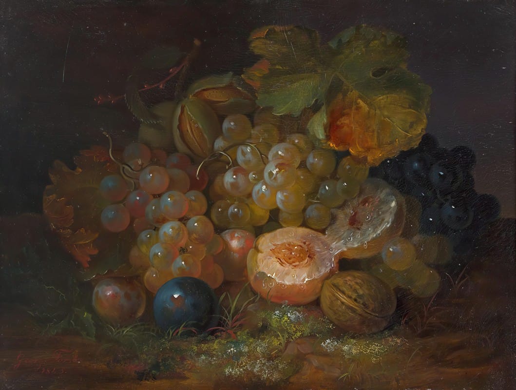 George Forster - Still Life with Grapes, Plums and Almonds