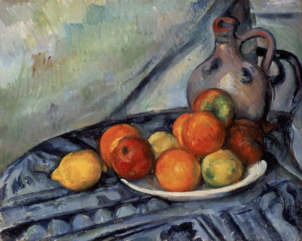 Paul Cézanne - Fruit and a Jug on a Table