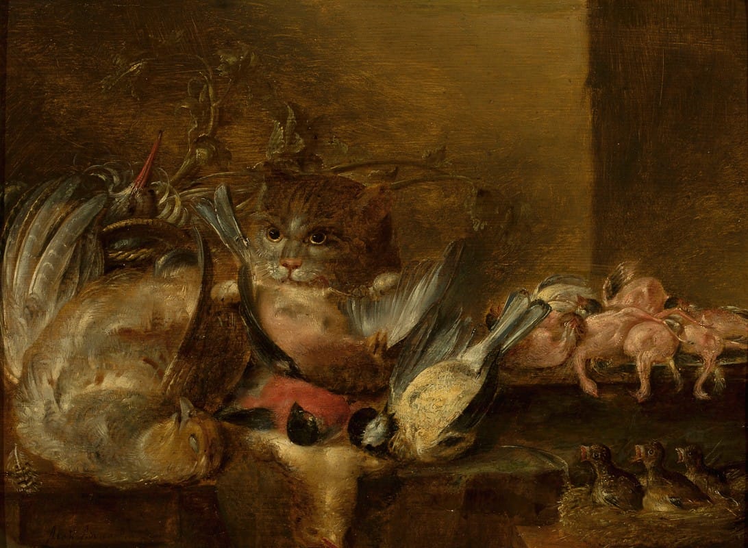 Alexander Adriaenssen - Dead birds and a cat
