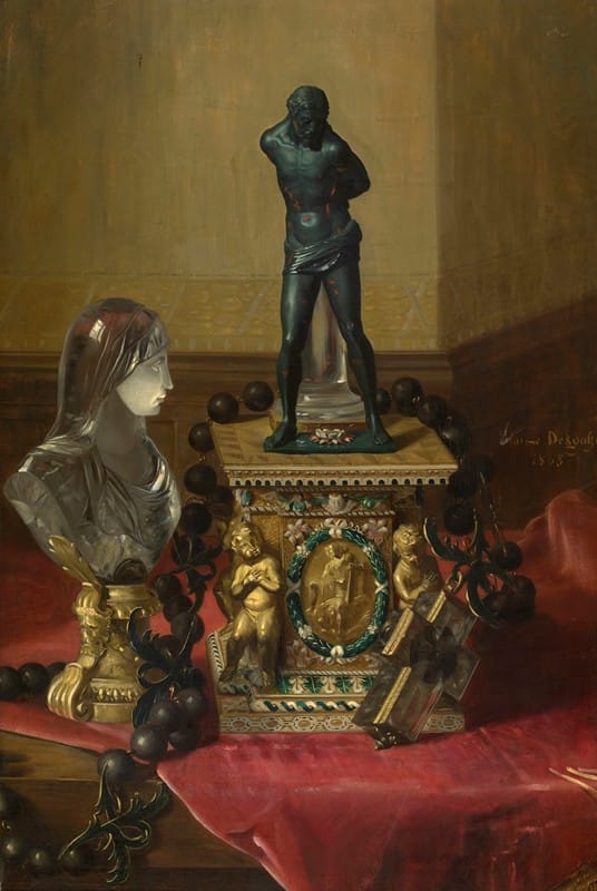 Blaise Desgoffe - At the Louvre
