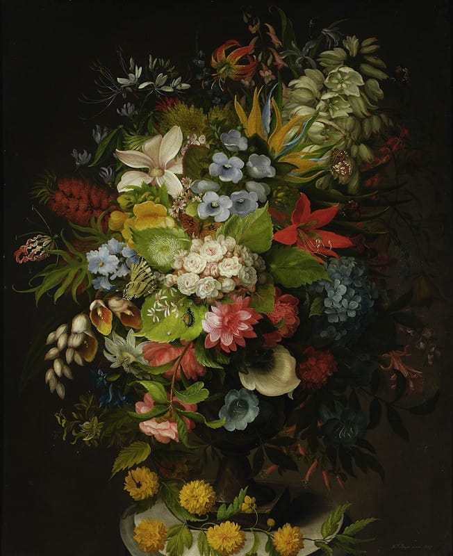 Henryka Beyer - Bouquet of flowers in a vase