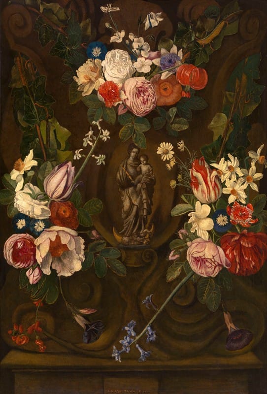 Jan Philip van Thielen - Madonna surrounded by a Garland of Flowers