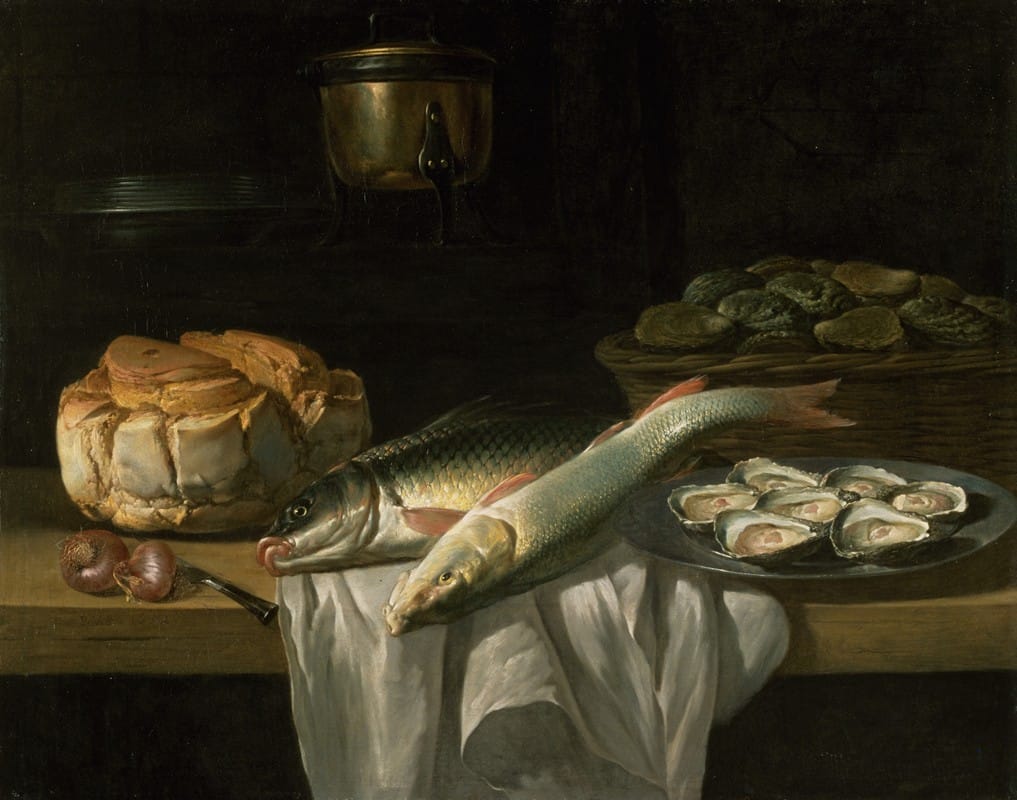 Peter van Boucle - Still Life with Carp and Pike