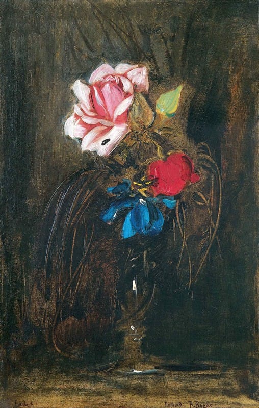 Franz von Lenbach - Vase mit Blumen