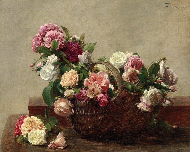 Henri Fantin-Latour - Panier de roses